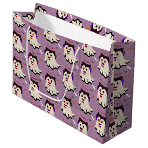 Dracula Boo Pattern Lavender Large Gift Bag