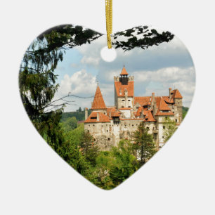 Dracula Castle in Transylvania, Romania Ceramic Tree Decoration