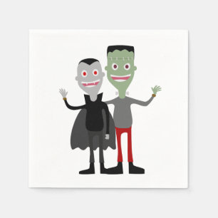 Dracula & Frankenstein Napkin