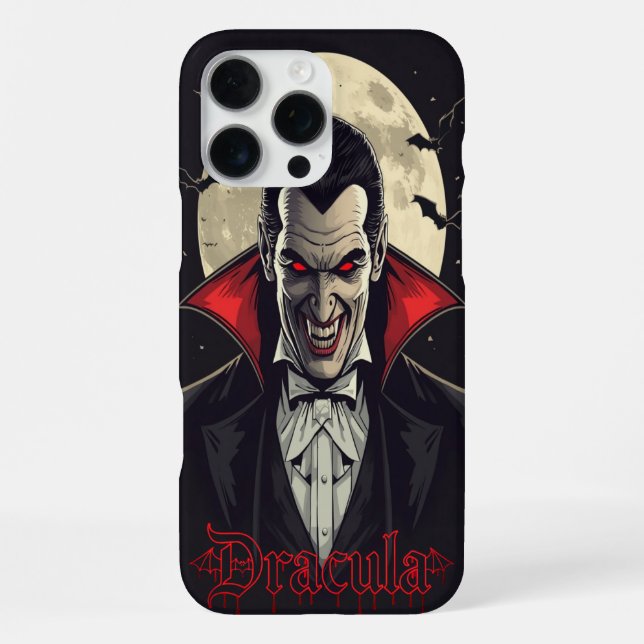 Dracula Gothic Horror Halloween iPhone Case (Back)