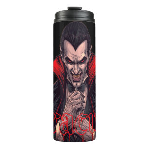 Dracula Gothic Horror Halloween Thermal Tumbler