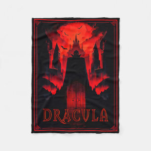 Dracula Gothic Horror Vampire Art -halloween Vampi Fleece Blanket