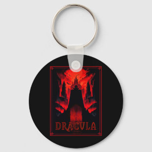 Dracula Gothic Horror Vampire Art -halloween Vampi Key Ring