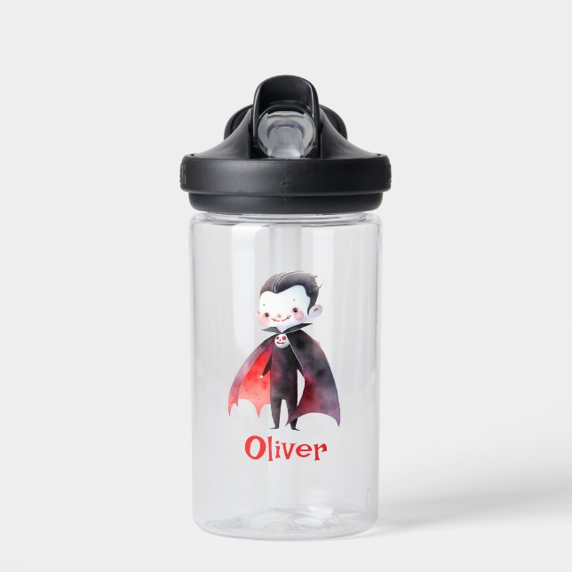 Dracula Halloween birthday party gift Water Bottle (Front)