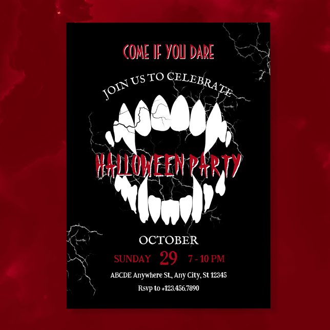 Dracula Halloween Party Invitation (Creator Uploaded)