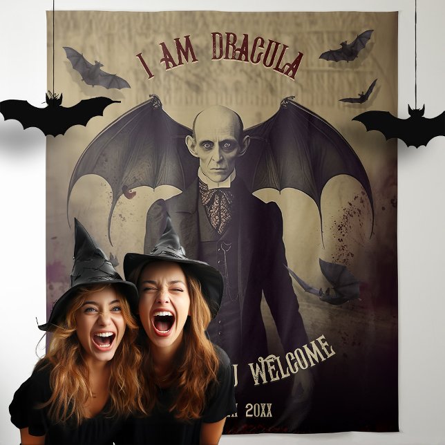 Dracula Halloween Photo Booth Backdrop Tapestry (Creator Uploaded)