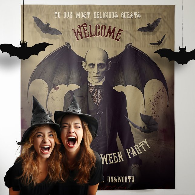 Dracula Halloween Photo Booth Backdrop Tapestry (Creator Uploaded)