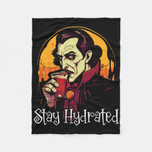 Dracula Halloween Scary Trick Or Treat Spooky Vamp Fleece Blanket