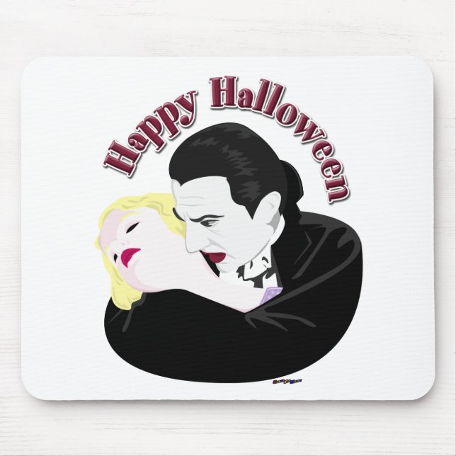 Dracula, Happy Halloween Mouse Mat (Front)