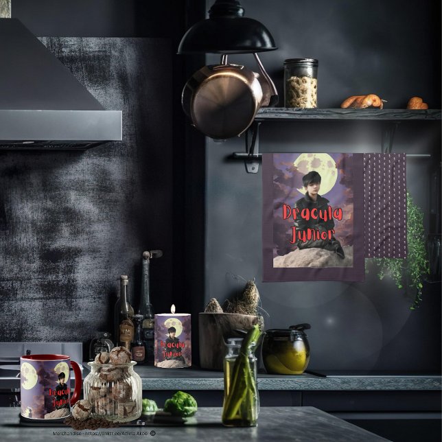 Dracula Junior Kitchen Towel (DJ Kitchen Towels, Mug & Candle designed by Poet Adiela Akoo. Browse my store for more gr8t finds...)