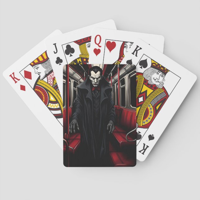Dracula on the Subway Playing Cards (Back)
