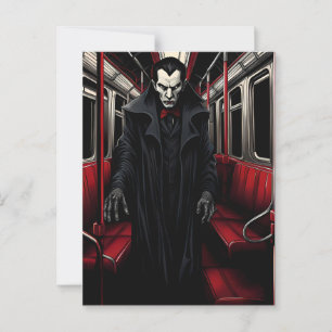 Dracula on the Subway Postcard