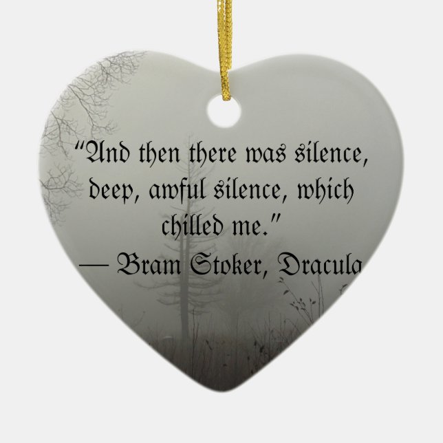 Dracula Quote Ceramic Tree Decoration (Front)
