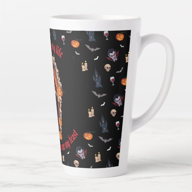 🧛‍♂️ Dracula Vampire Halloween Mug 🎃  Black  ☕ (Right)