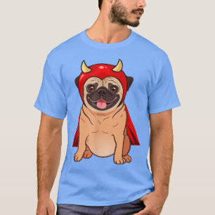 Dracula Vampire Pug Cute Dog Halloween Costume Pug T-Shirt