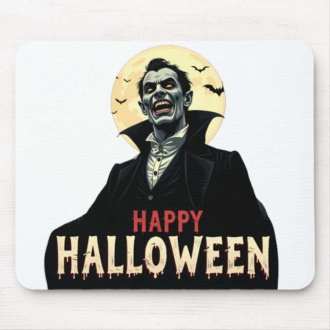 Dracula Wishes You a Spooky Night Mouse Mat (Front)