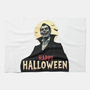 Dracula Wishes You a Spooky Night Tea Towel