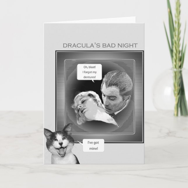 Dracula's bad night card (Front)