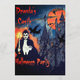 Dracula's Castle Halloween Party Invitation
