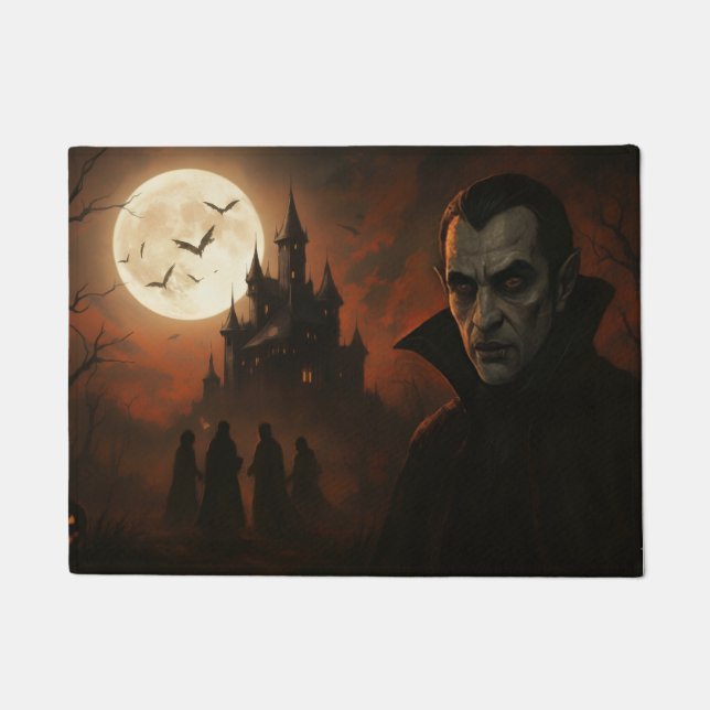 Dracula's Gothic Halloween Welcome Doormat (Front)