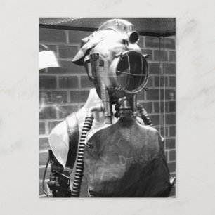 Draeger Breathing Helmet with head lamp Postcard