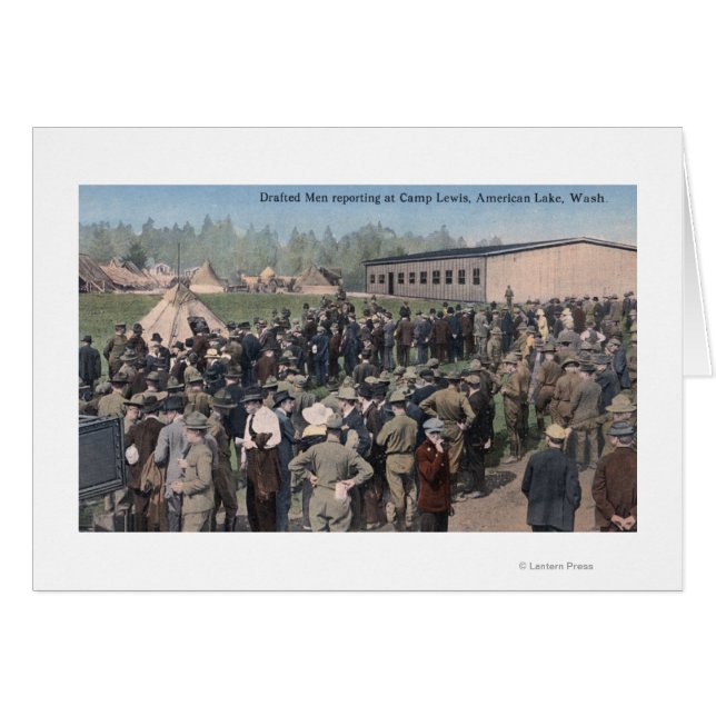Drafted Men Reporting to Camp Lewis (Front Horizontal)