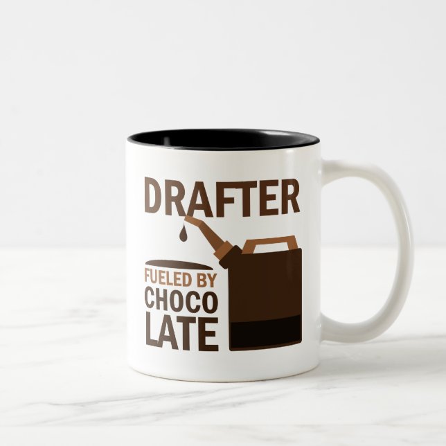 Drafter (Funny) Gift Two-Tone Coffee Mug (Right)