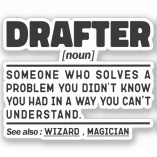 Drafter Noun Professional Worker Drawing Funny