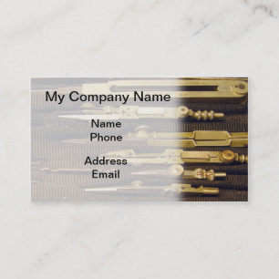 Draftsman Set Technical Drawing Tools Business Card