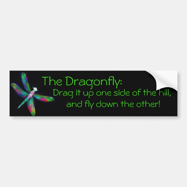 Drag And Fly (for cars that lack power ; ) Bumper Sticker (Front)