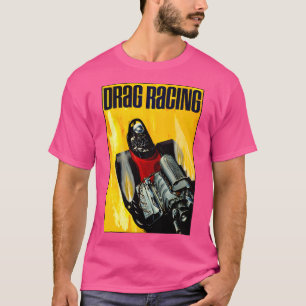 Drag Auto Racing Vintage Advertising Print T-Shirt