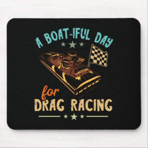 Drag boat racing beautiful day boater speedboat mouse mat
