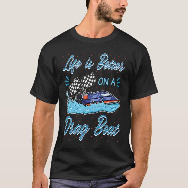Drag Boat Racing RC Model Boating Driver T-Shirt (Front)