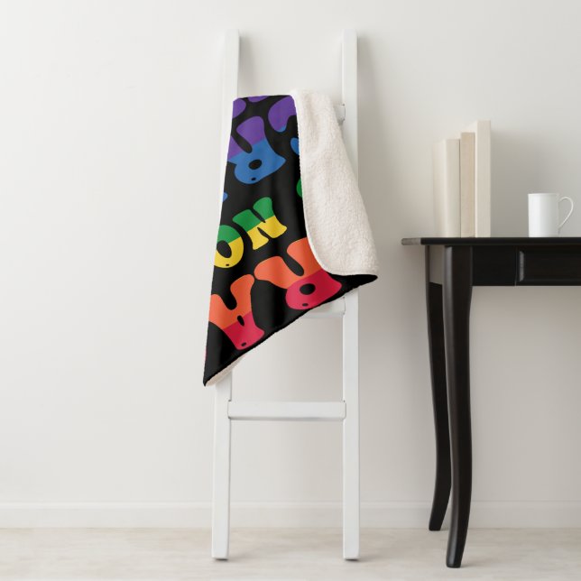 Drag Is Not A Crime Sherpa Blanket (In Situ)