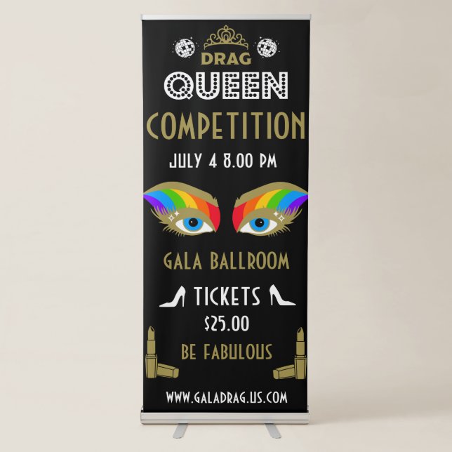 Drag Queen Competion Retractable Banner (Front)