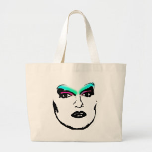 drag queen large tote bag