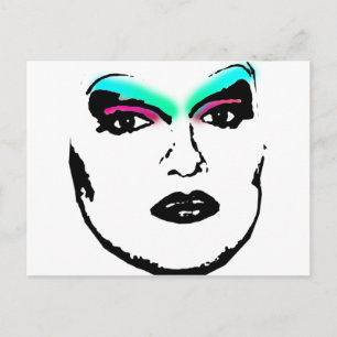 drag queen postcard