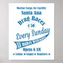 Drag Races at the Marine Corps Facility Santa Ana