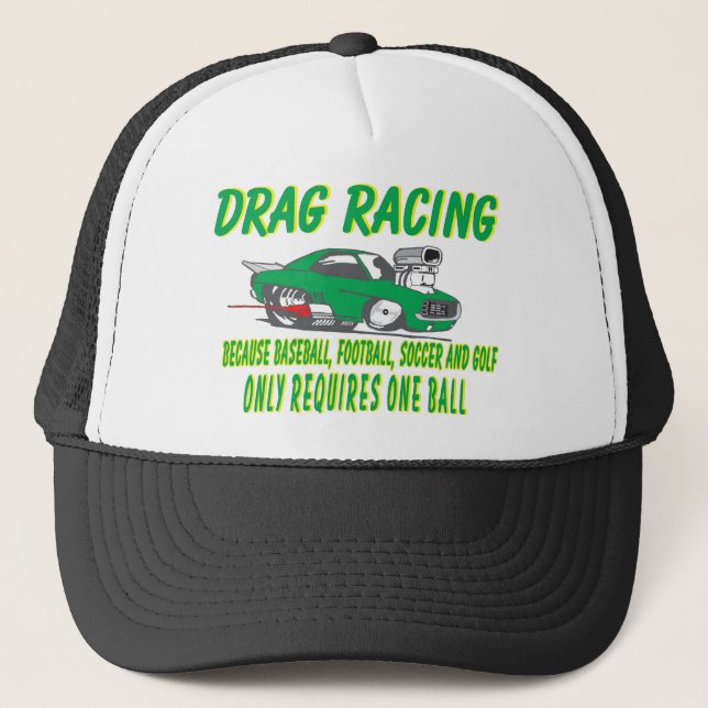drag racing 1 trucker hat (Front)