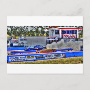 DRAG RACING ART EFFECTS RURAL QUEENSLAND AUSTRALIA POSTCARD