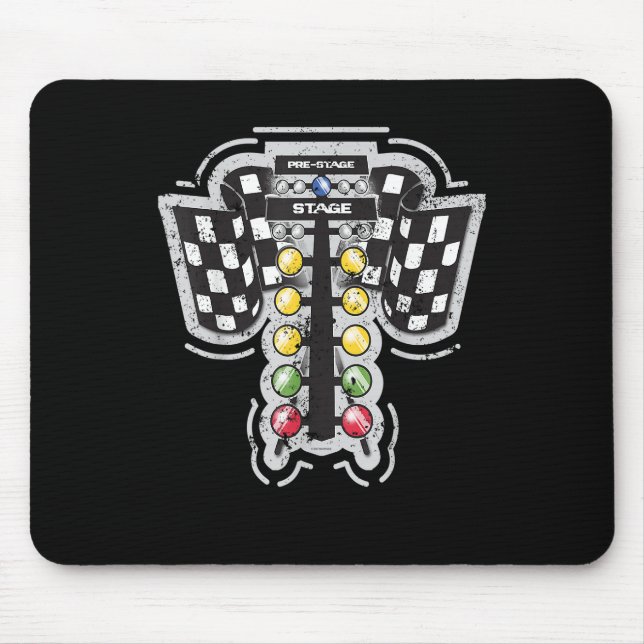 Drag Racing Christmas Tree Lights Drag Racing T Sh Mouse Mat (Front)