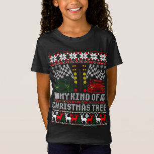 Drag Racing Christmas Tree Race Car Ugly Sweater