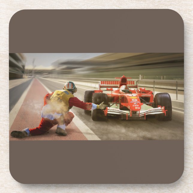 Drag Racing coasters.  Set of six. Coaster (Front)