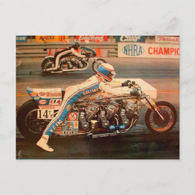 DRAG RACING. POSTCARD (Front)
