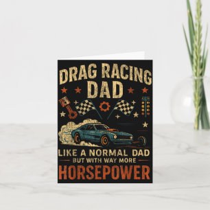 Drag Racing Race Car Dad Vintage Retro Drag Racing Card