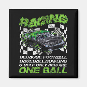 Drag Racing Race Car Retro Vintage Racing Because Magnet