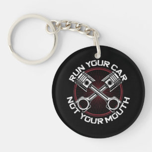 Drag Racing Race Car Vintage Run Your Car Not Your Key Ring