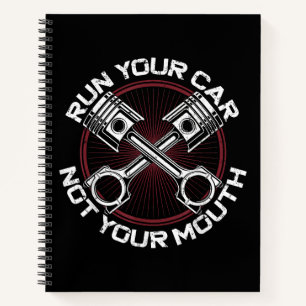 Drag Racing Race Car Vintage Run Your Car Not Your Notebook