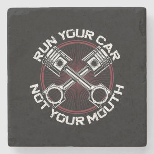 Drag Racing Race Car Vintage Run Your Car Not Your Stone Coaster