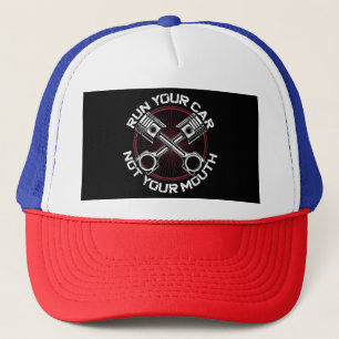 Drag Racing Race Car Vintage Run Your Car Not Your Trucker Hat